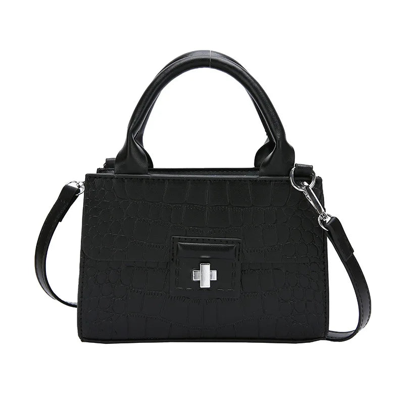 Vintage Crocodile Pattern Crossbody Bag for Women