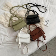 Crocodile Pattern Crossbody Bags For Women Small Chain Handbag