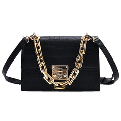 Crocodile Pattern Crossbody Bags Chain Handbag Small Bag PU Leather