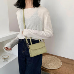 Crocodile Pattern Crossbody Bags For Women Small Chain Handbag