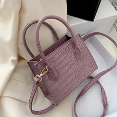 Crocodile Pattern Crossbody Bag for Women Small Handbag PU Leather Shoulder Bag