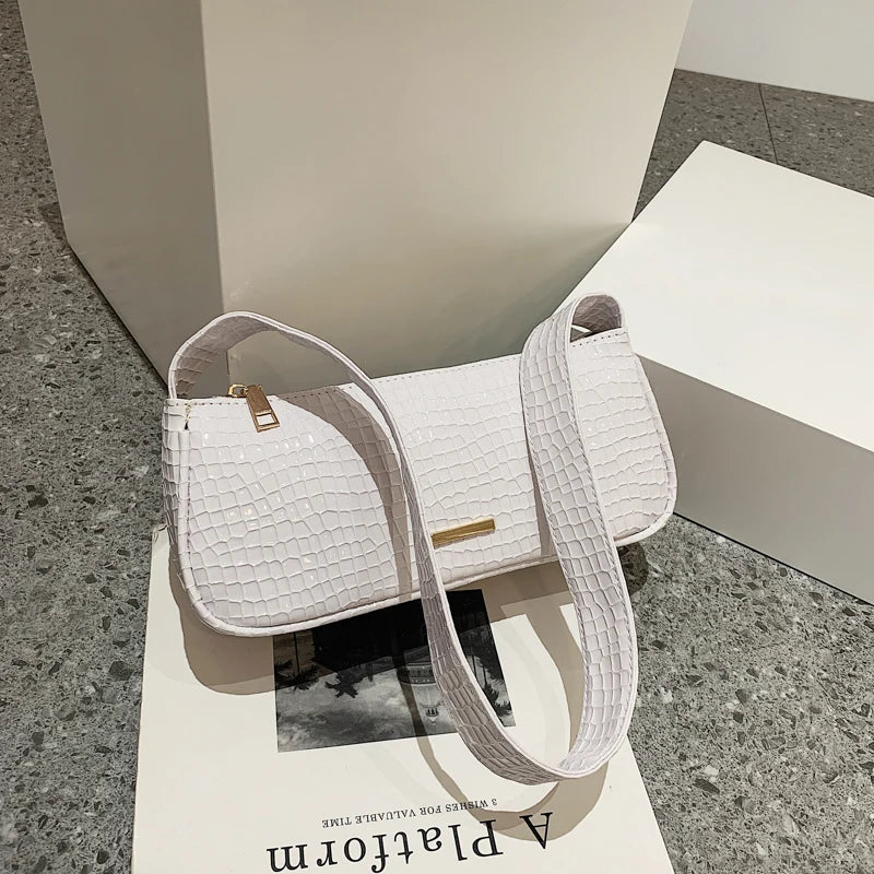 Crocodile Pattern Small PU Leather Shoulder Side Bags Women Hit Summer Handbags