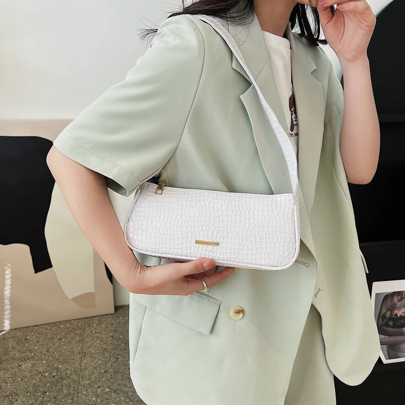 Crocodile Pattern Small PU Leather Shoulder Side Bags Women Hit Summer Handbags