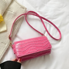 Crocodile Pattern Handbags PU Leather Ladies Shoulder Bag