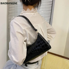 Crocodile Pattern Shoulder Bag Women Tote Clutch