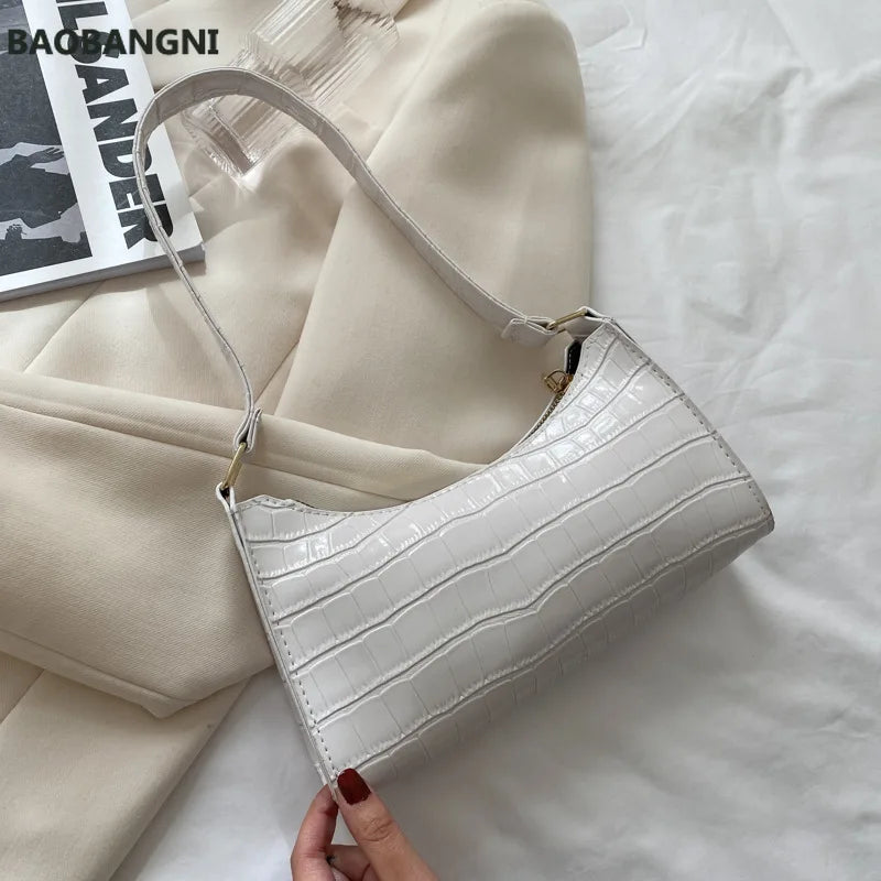 Crocodile Pattern Shoulder Bag Women Tote Clutch