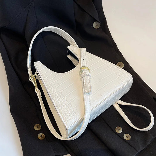 Crocodile Pattern PU Leather Small Shoulder Messenger Bag For Women