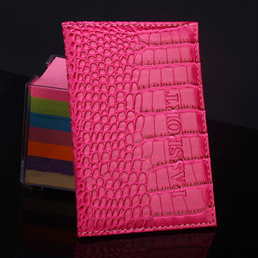 Crocodile Pattern Passport Cover ID Cover Passport holder Trip for Car Documents