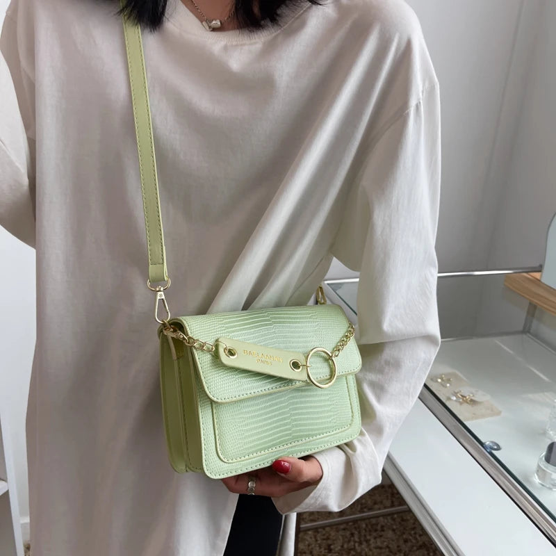 Crocodile Pattern Crossbody Bag Summer Handbag Underarm Shoulder Bag