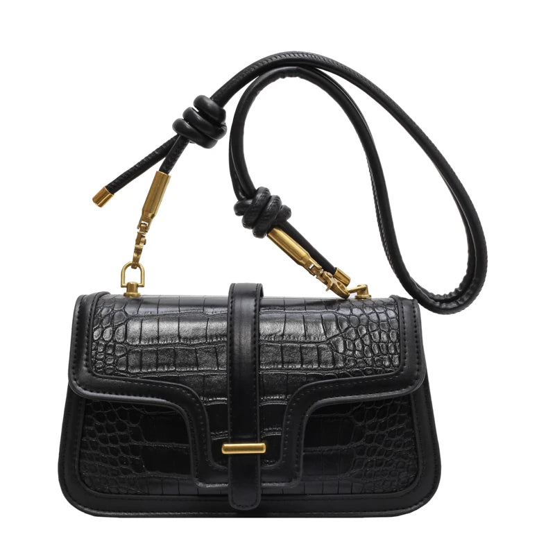 Crocodile Saddle Crossbody Bag for Women - Spring Trends Handbag