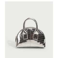 Crocodile Pattern Metal Mini Shell Bag