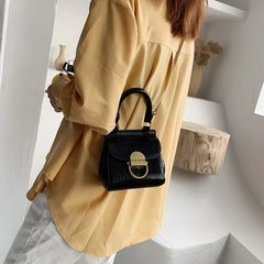 Crocodile Pattern Shoulder Bag Small Square Bag Messenger