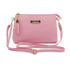 Crocodile Pattern Shoulder Bag PU Leather Messenger Bag for Women