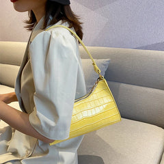 Crocodile Pattern Shoulder Bag Retro Casual Bag Female Leather