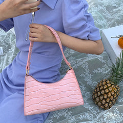 Crocodile Pattern Shoulder Bag Retro Casual Bag Female Leather