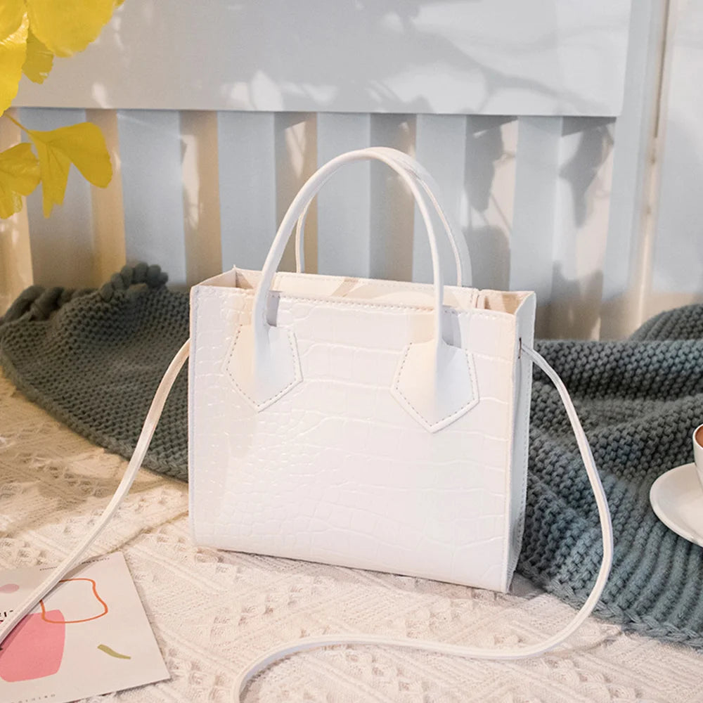 Crocodile Pattern Shoulder Bag Women Handbags Mini Female Crossbody Messenger Ba