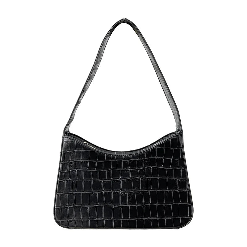 Crocodile Pattern Shoulder Side Bags For Women Vintage PU Leather Bag