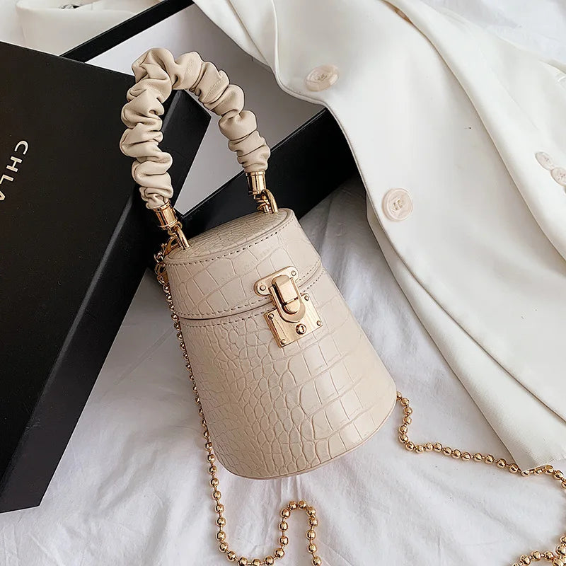 Crocodile Pattern Bucket Bag Crossbody  Purses Handbags Female Bag