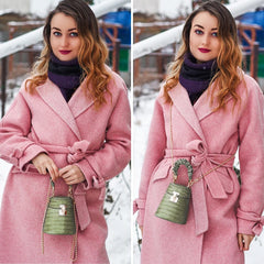 Crocodile Pattern Bucket Bag Crossbody  Purses Handbags Female Bag