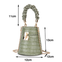 Crocodile Pattern Bucket Bag Crossbody  Purses Handbags Female Bag