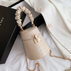 Crocodile Pattern Bucket Bag Crossbody  Purses Handbags Female Bag