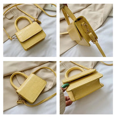 Crocodile Pattern Top-handle Bag Women's Handbags Solid Ladies Messenger Bags