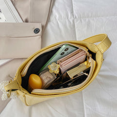 Crocodile Pattern Underarm Tote Bag Leather Shoulder Handbag