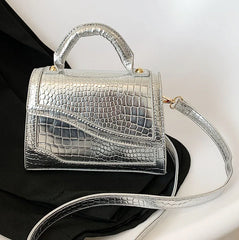 Crocodile Pattern Women Small Square Bags PU Leather Shoulder Bag
