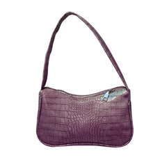 Crocodile Pattern Women Underarm Bag PU Leather Ladies Shoulder Tote Purse Handb