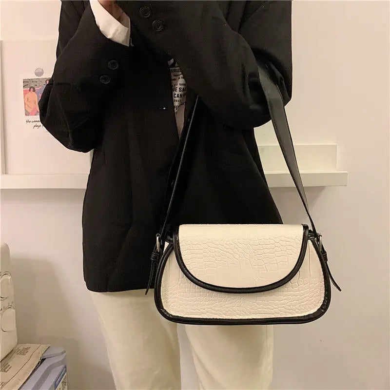 Crocodile Pattern Women's Underarm Bag Ladies Shoulder Messenger Bags