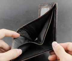 Crocodile Style Leather Vintage Wallet Purse For Men
