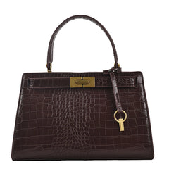 Crocodile Pattern Square Tote Bag Women's Handbag