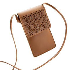 Cross Body Mobile Phone Bag Touching Screen Clear Window Mini Purse
