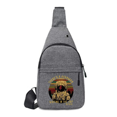 Men's Chest Bag Pew Print Outdoor Sport Travel Messenger Bag