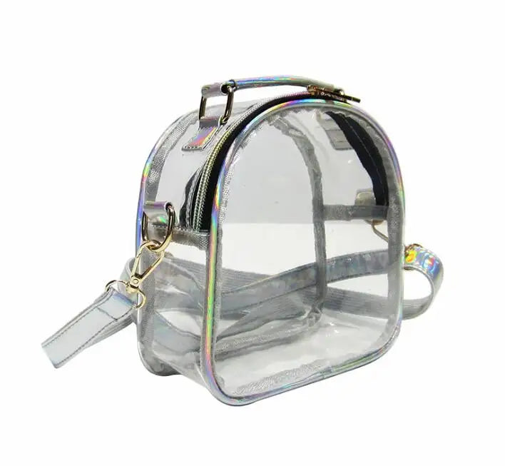 Clear PVC Cross Body Bag Large Capacity Zipper Waterproof Shoulder Bags