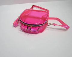 Clear PVC Cross Body Bag Large Capacity Zipper Waterproof Shoulder Bags