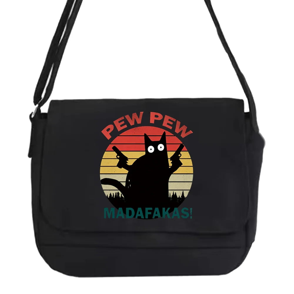 Canvas Crossbody Bag Youth Satchel Women Messenger Bags School Envelope Pouch