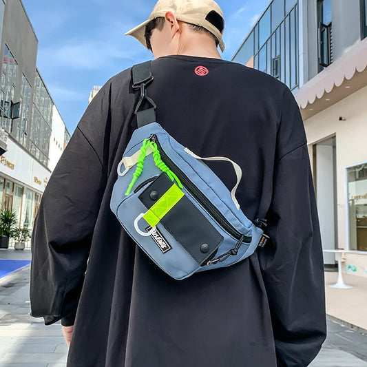 Functional Crossbody Chest Bag Unisex Sport Waist Shoulder Bag