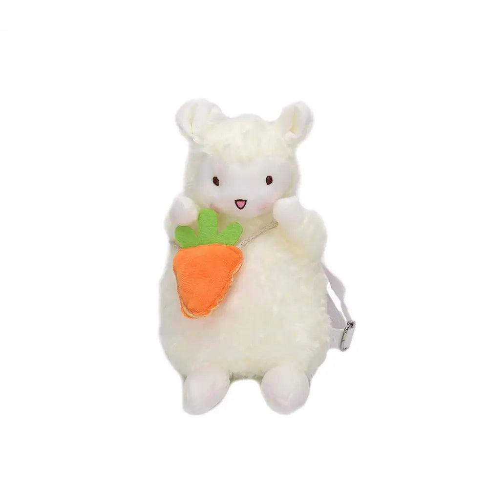 Plush Sheep Crossbody Bag for Women - Large Capacity Handbag