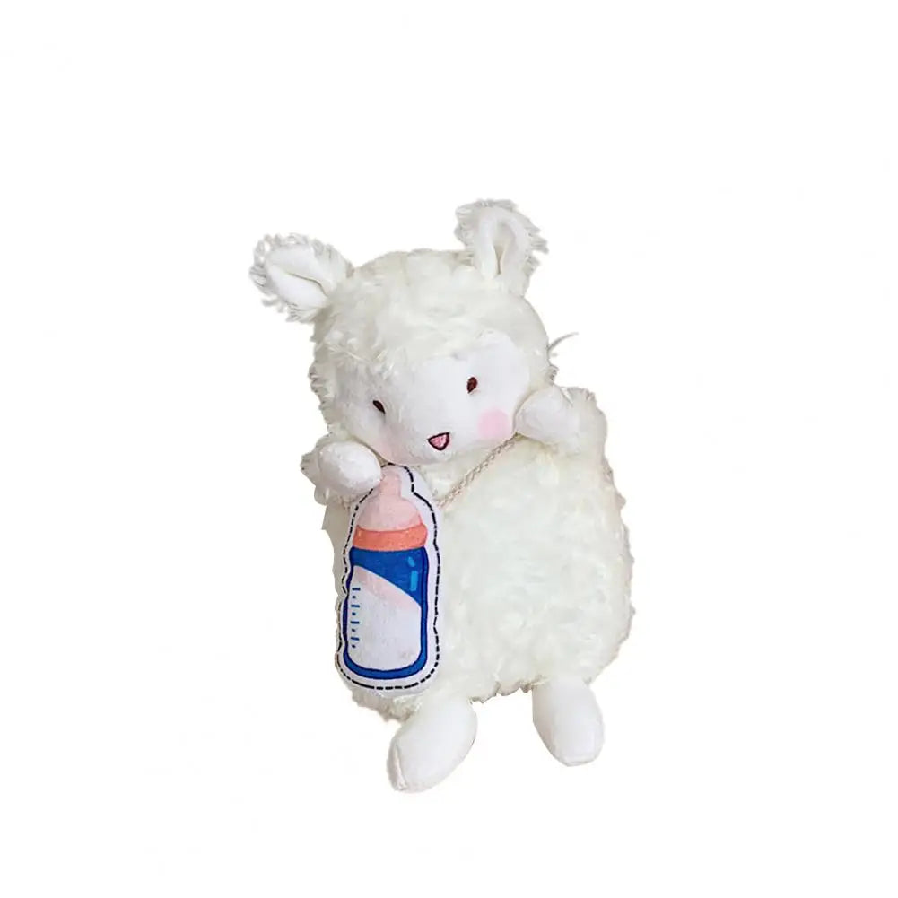 Plush Sheep Crossbody Bag for Women - Large Capacity Handbag
