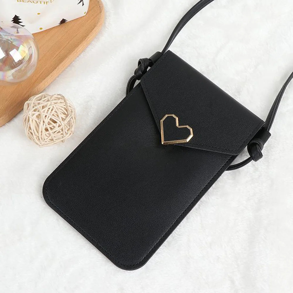 Skull Print Crossbody Bag Touch Screen Mini Mobile Phone Wallets