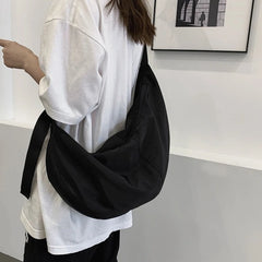 Unisex Dumpling Shaped Crossbody Bag Nylon Messenger Handbag
