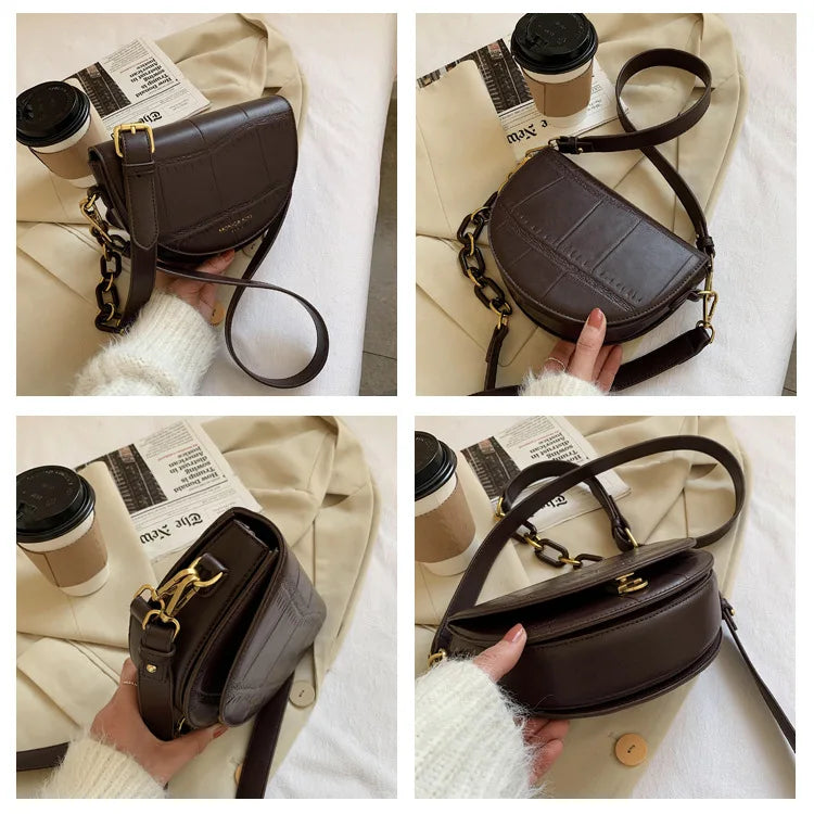 Vintage Saddle Bag Women's Crossbody Bag