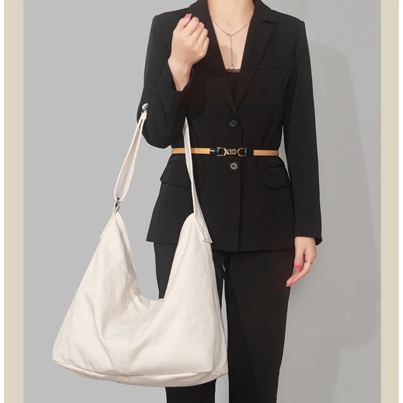 Canvas Crossbody Bag for College Students