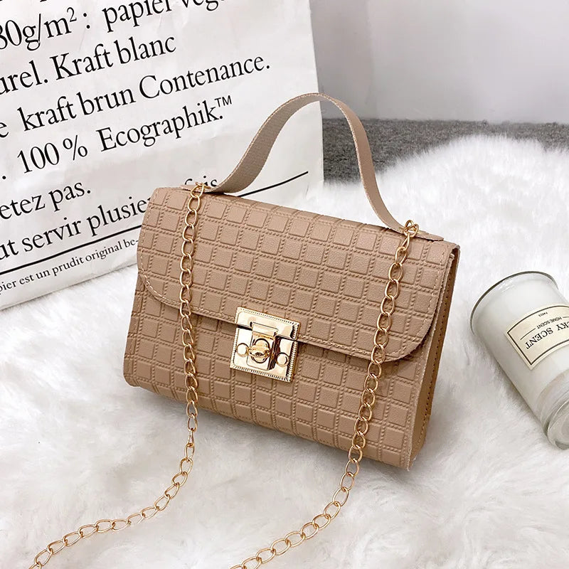 Solid Crossbody Bag for Women Messenger Shoulder Bags Casual Mini Handbags