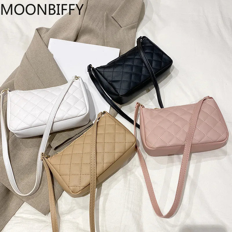 Small PU Leather Crossbody Bag for Women Shoulder Handbags Purses