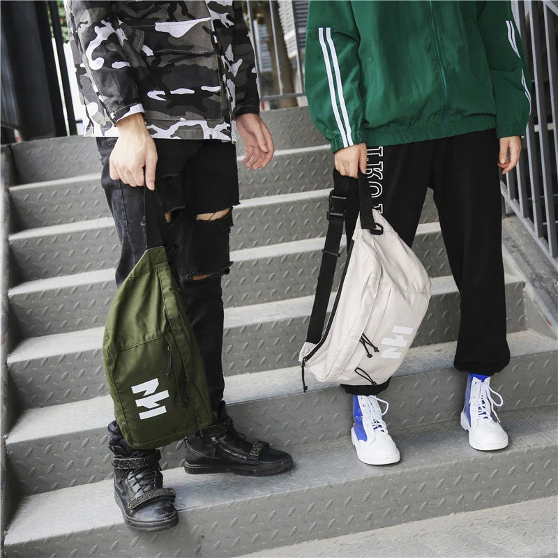 Waterproof Nylon Crossbody Messenger Chest Bag Pack