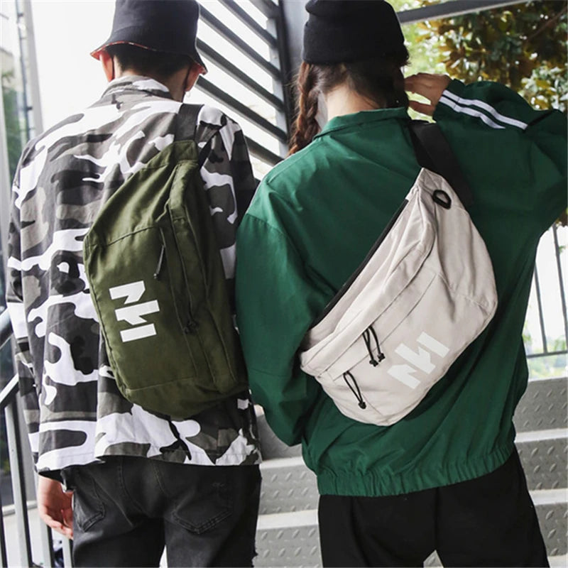 Waterproof Nylon Crossbody Messenger Chest Bag Pack