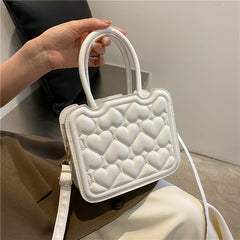 Square PU Leather Crossbody Bag for Women