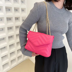 Women's Texture Chains Crossbody Shoulder Bag